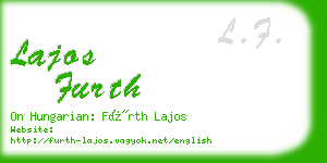 lajos furth business card